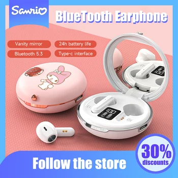 Kawai Санрио Аниме Bluetooth слушалки Сладък фигура 