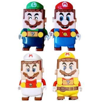 Super Mario Bros Конструктори Luigi Buliding конструктори фигурки играчки в събирането на играчки mark box Кукли, детски подаръци за рожден ден