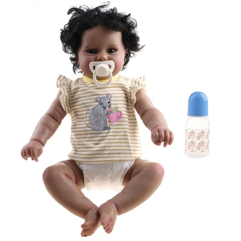 Афроамериканские сменяеми рокли за момичета с кукли, реалистична детска момиче, моющаяся за кукли за кукольной играчки Inter