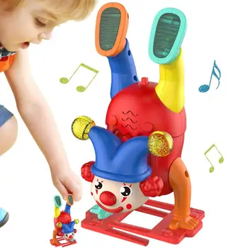 Електрически ходещи играчки Интерактивен робот-играчка-клоун Музикална Ходене Движеща се играчка-клоун Мига електрически подарък за рожден ден, празнични подаръци